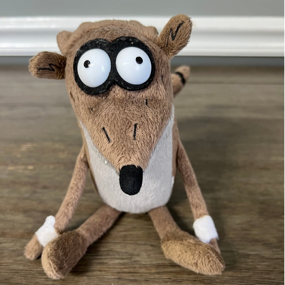 Cartoon Network Regular Show Rigby Raccoon Plush Stuffed Animal Toy 7 inch